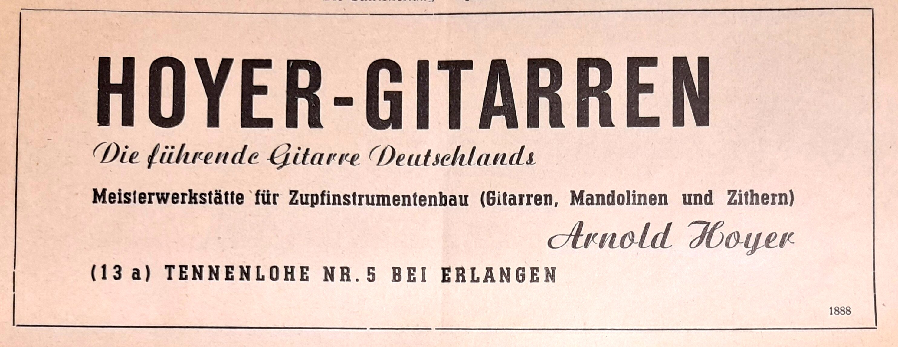 Anzeige in der Instrumentenbau-Zeitschrift vom November 1949